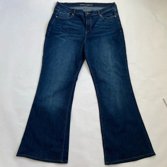 Old Navy Womens Flare Jeans Light Wash Cotton Denim Mid Rise Size 16 NWOT - Picture 4 of 10